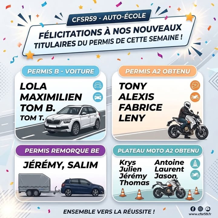 Auto école CFSR Onnaing