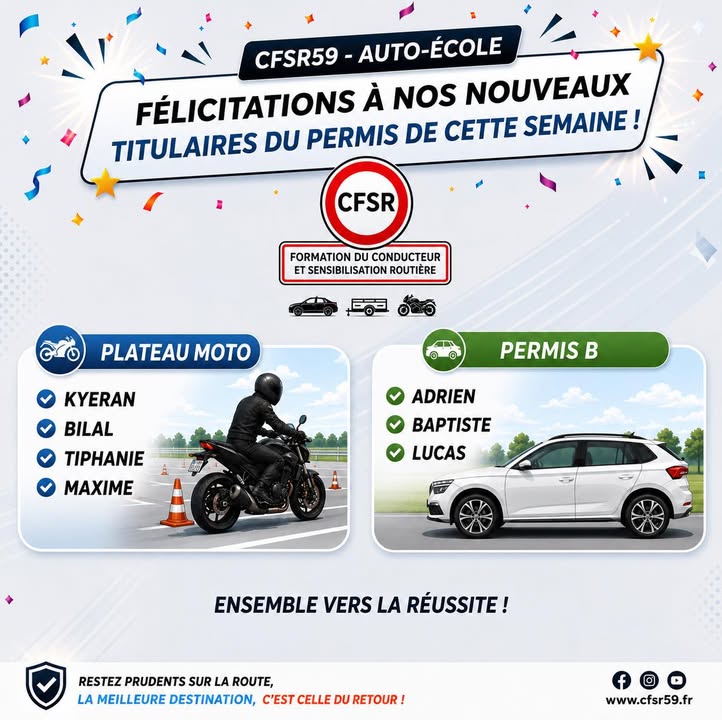 Auto école CFSR Onnaing
